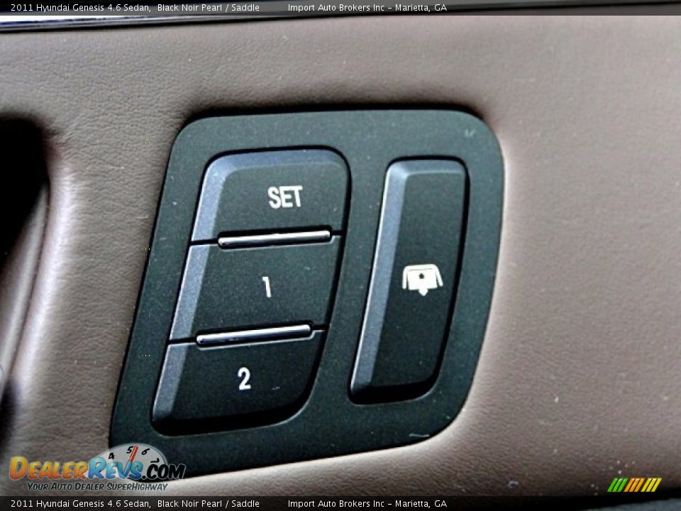 2011 Hyundai Genesis 4.6 Sedan Black Noir Pearl / Saddle Photo #33