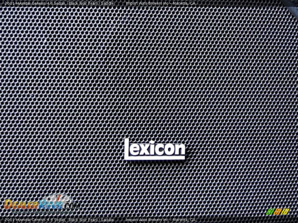 2011 Hyundai Genesis 4.6 Sedan Black Noir Pearl / Saddle Photo #35