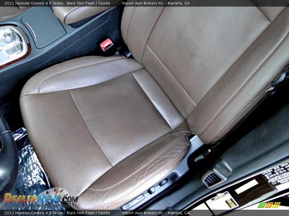 2011 Hyundai Genesis 4.6 Sedan Black Noir Pearl / Saddle Photo #36