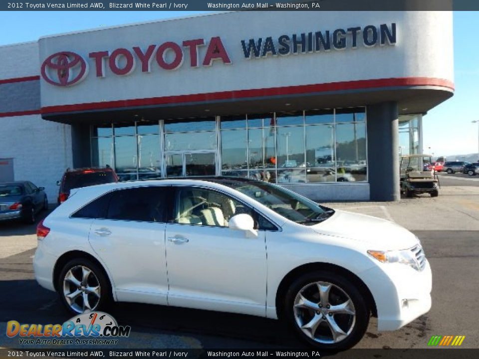 2012 Toyota Venza Limited AWD Blizzard White Pearl / Ivory Photo #2