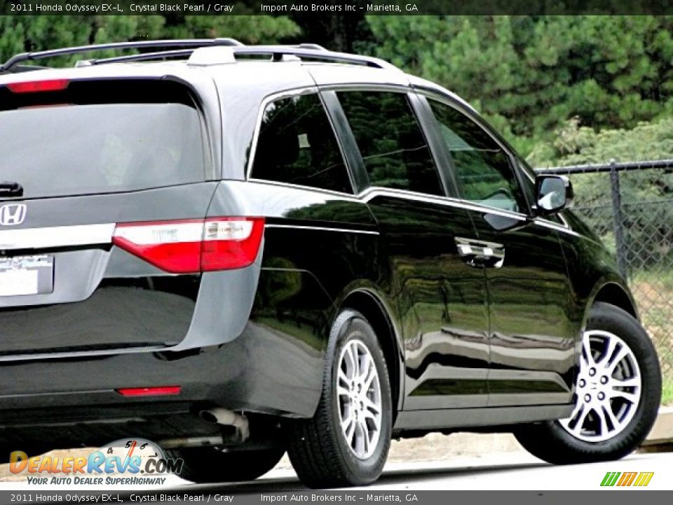 2011 Honda Odyssey EX-L Crystal Black Pearl / Gray Photo #6