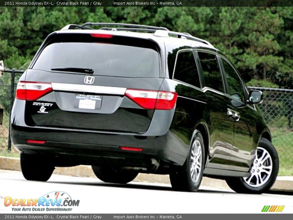 2011 Honda Odyssey EX-L Crystal Black Pearl / Gray Photo #7