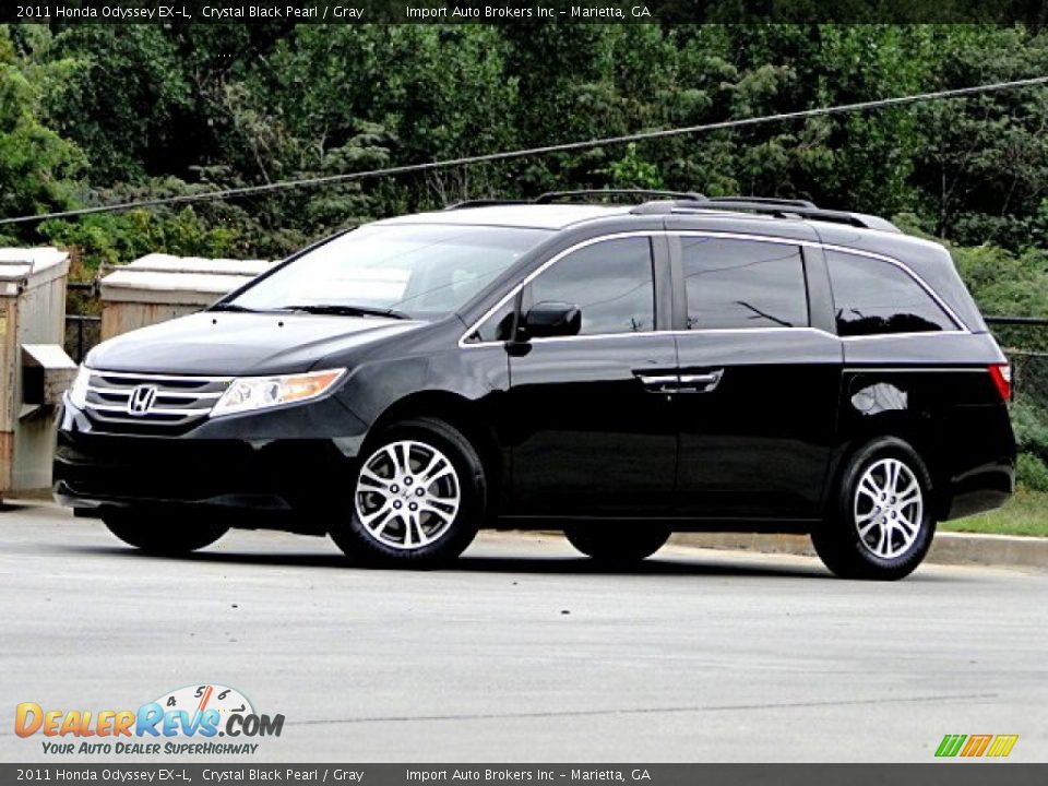 2011 Honda Odyssey EX-L Crystal Black Pearl / Gray Photo #17