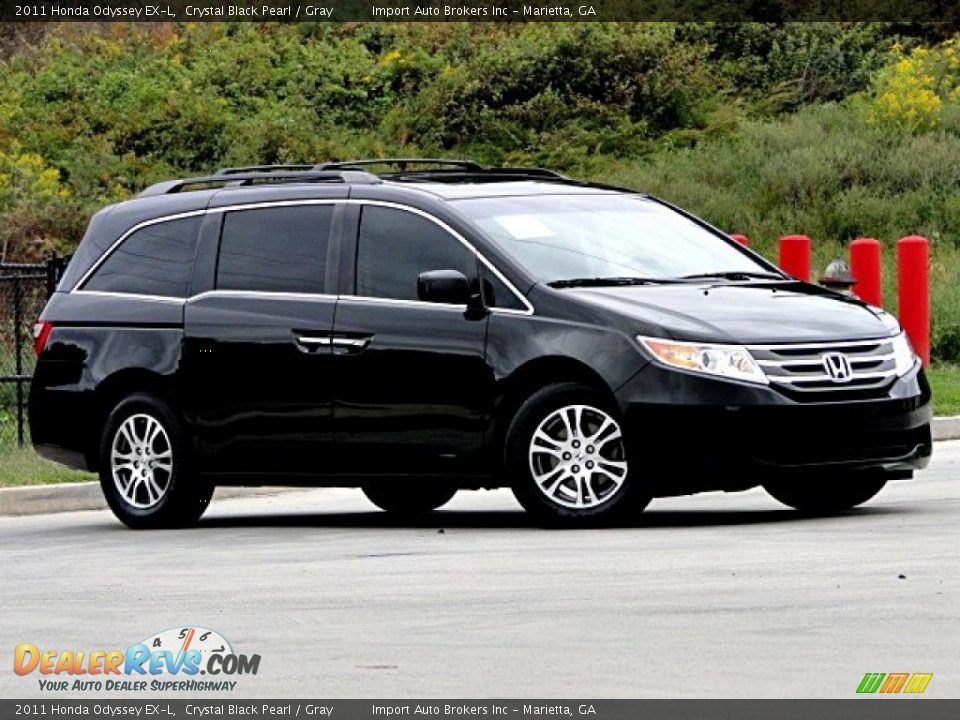 2011 Honda Odyssey EX-L Crystal Black Pearl / Gray Photo #22