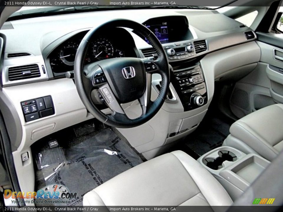 2011 Honda Odyssey EX-L Crystal Black Pearl / Gray Photo #33