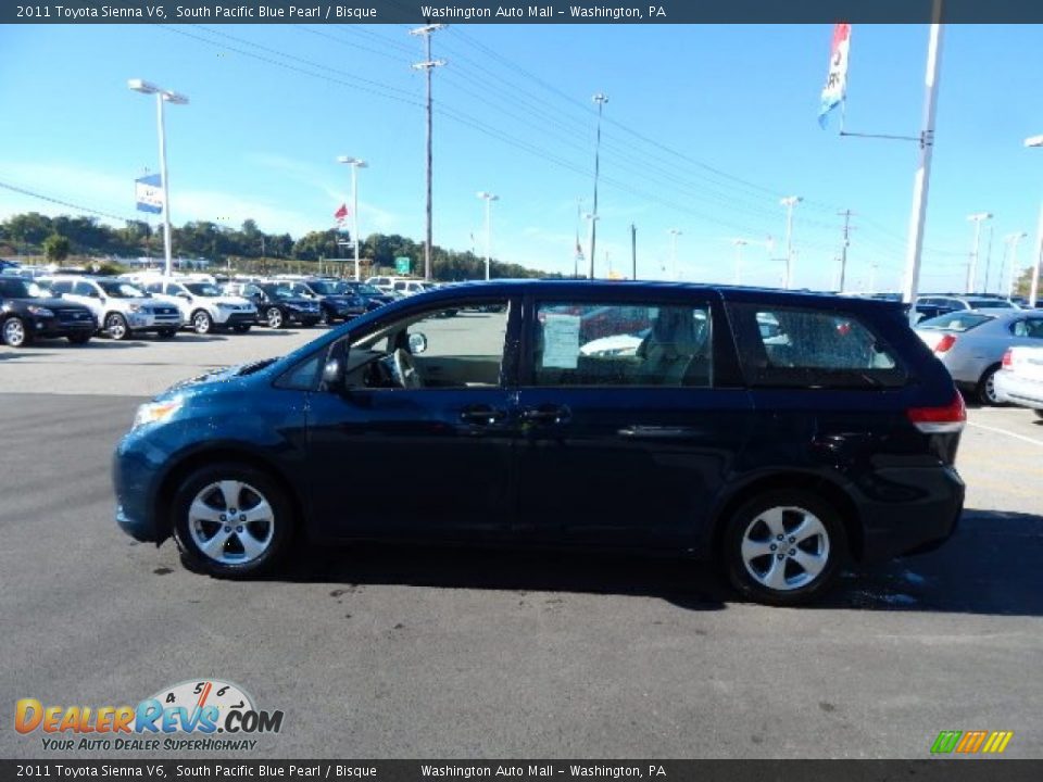 2011 Toyota Sienna V6 South Pacific Blue Pearl / Bisque Photo #6