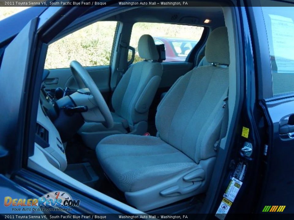 2011 Toyota Sienna V6 South Pacific Blue Pearl / Bisque Photo #13