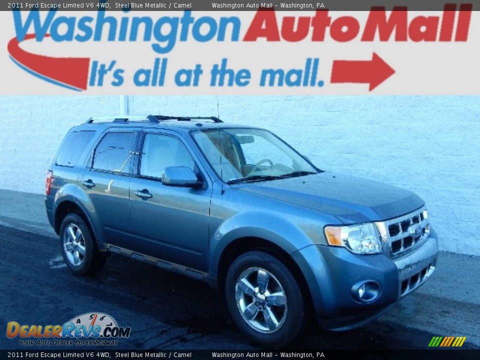 2011 Ford Escape Limited V6 4WD Steel Blue Metallic / Camel Photo #1