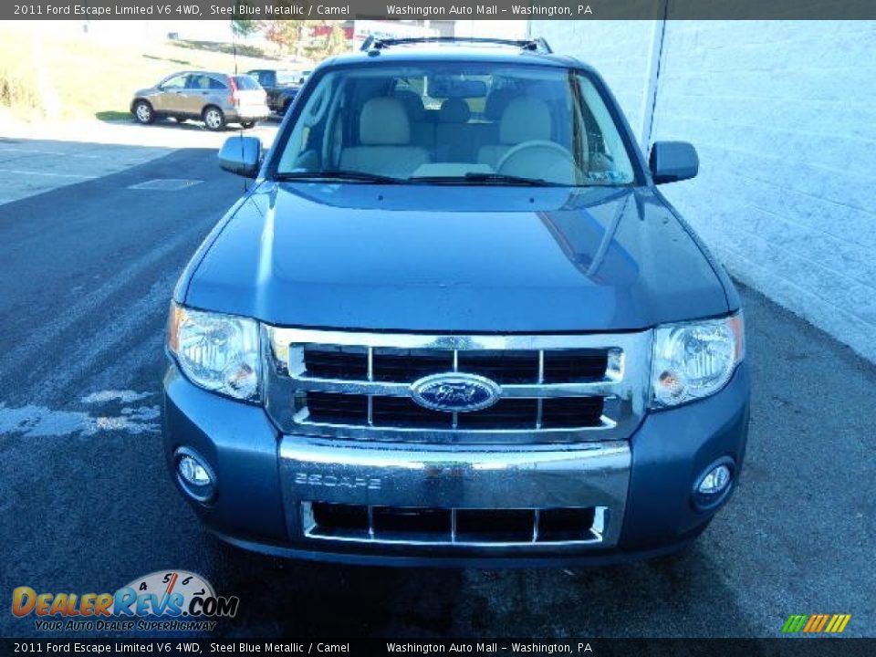 2011 Ford Escape Limited V6 4WD Steel Blue Metallic / Camel Photo #5