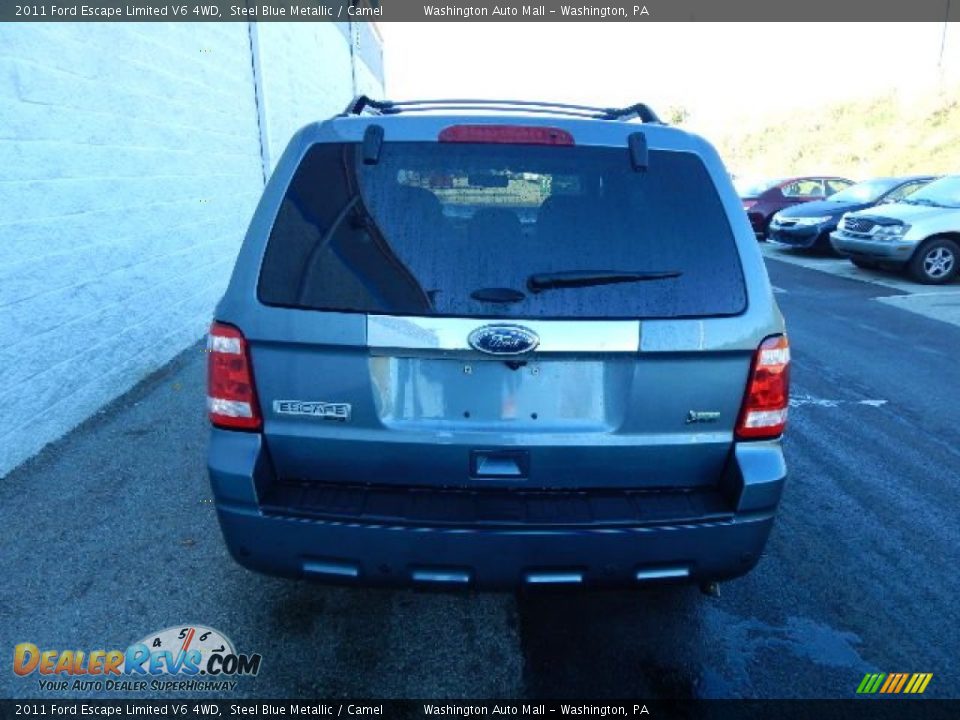 2011 Ford Escape Limited V6 4WD Steel Blue Metallic / Camel Photo #7