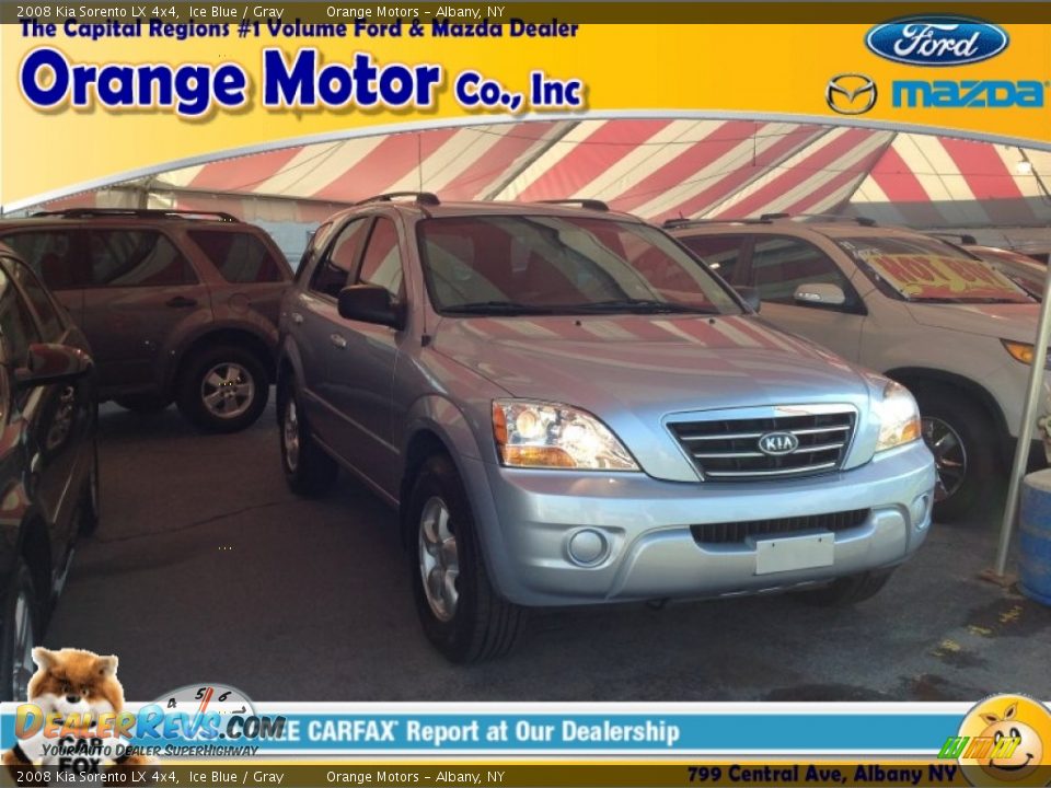 2008 Kia Sorento LX 4x4 Ice Blue / Gray Photo #1