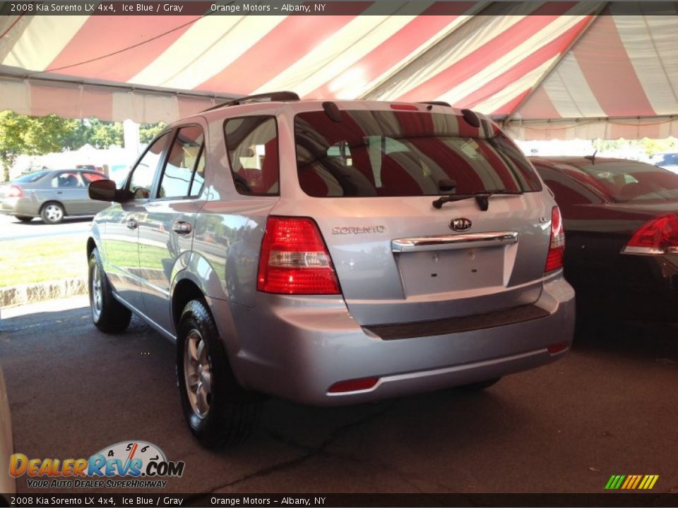 2008 Kia Sorento LX 4x4 Ice Blue / Gray Photo #4