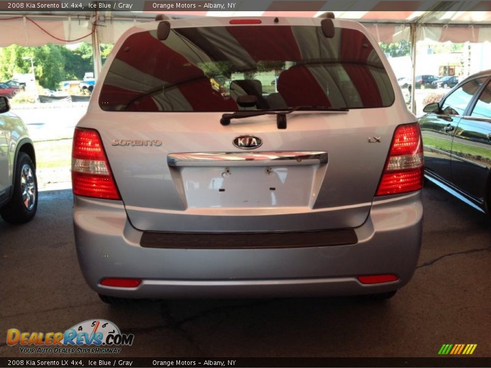 2008 Kia Sorento LX 4x4 Ice Blue / Gray Photo #5