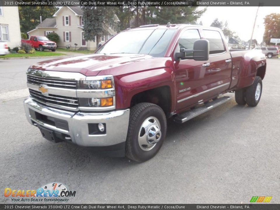 Front 3/4 View of 2015 Chevrolet Silverado 3500HD LTZ Crew Cab Dual Rear Wheel 4x4 Photo #1