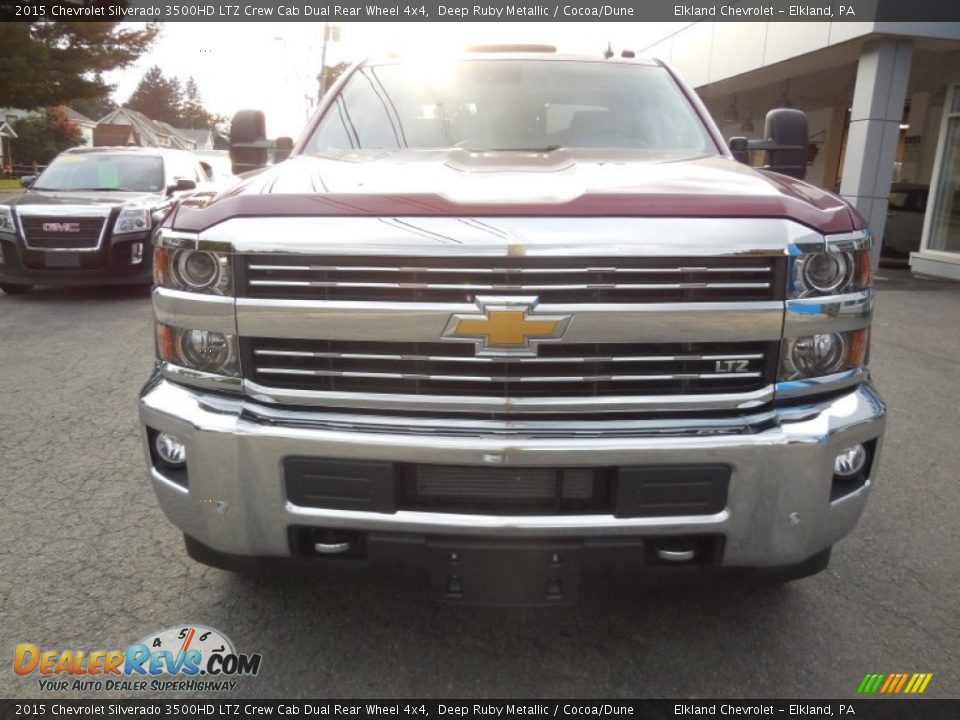 2015 Chevrolet Silverado 3500HD LTZ Crew Cab Dual Rear Wheel 4x4 Deep Ruby Metallic / Cocoa/Dune Photo #2