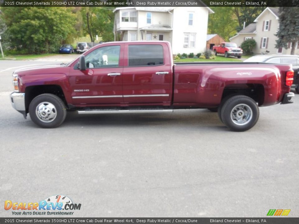 Deep Ruby Metallic 2015 Chevrolet Silverado 3500HD LTZ Crew Cab Dual Rear Wheel 4x4 Photo #3