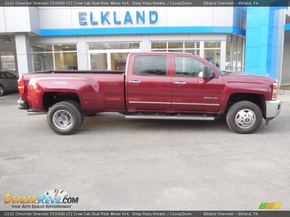 2015 Chevrolet Silverado 3500HD LTZ Crew Cab Dual Rear Wheel 4x4 Deep Ruby Metallic / Cocoa/Dune Photo #5