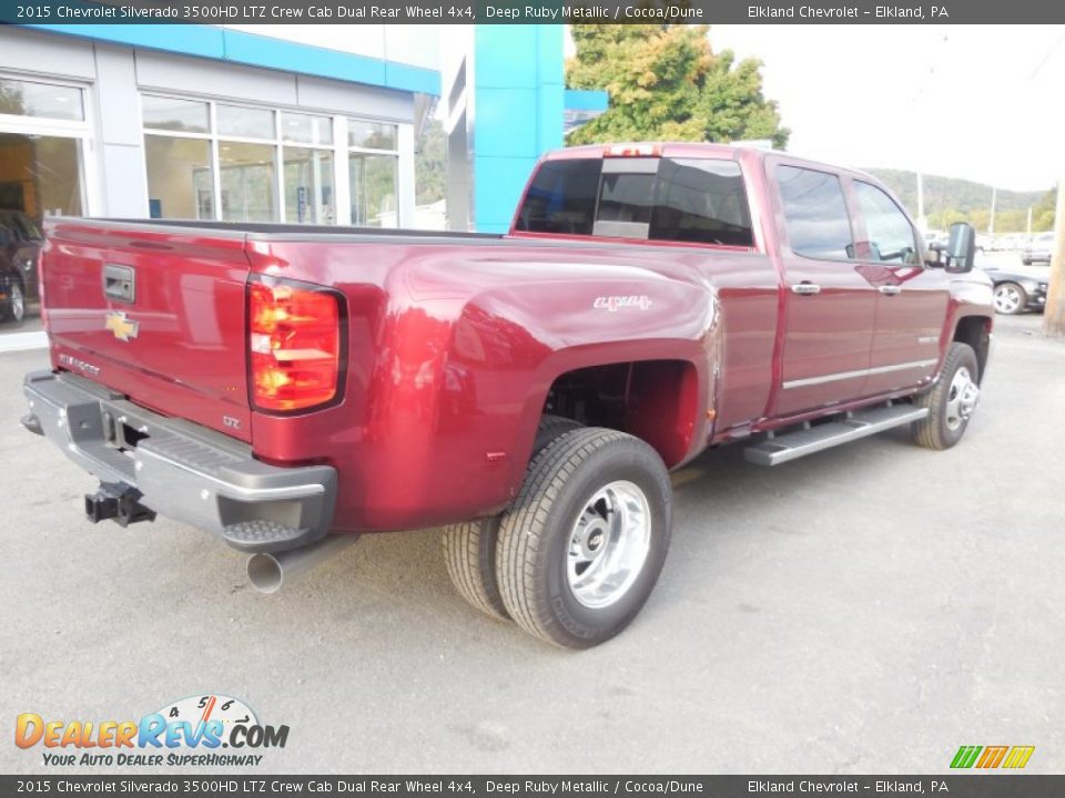 2015 Chevrolet Silverado 3500HD LTZ Crew Cab Dual Rear Wheel 4x4 Deep Ruby Metallic / Cocoa/Dune Photo #6