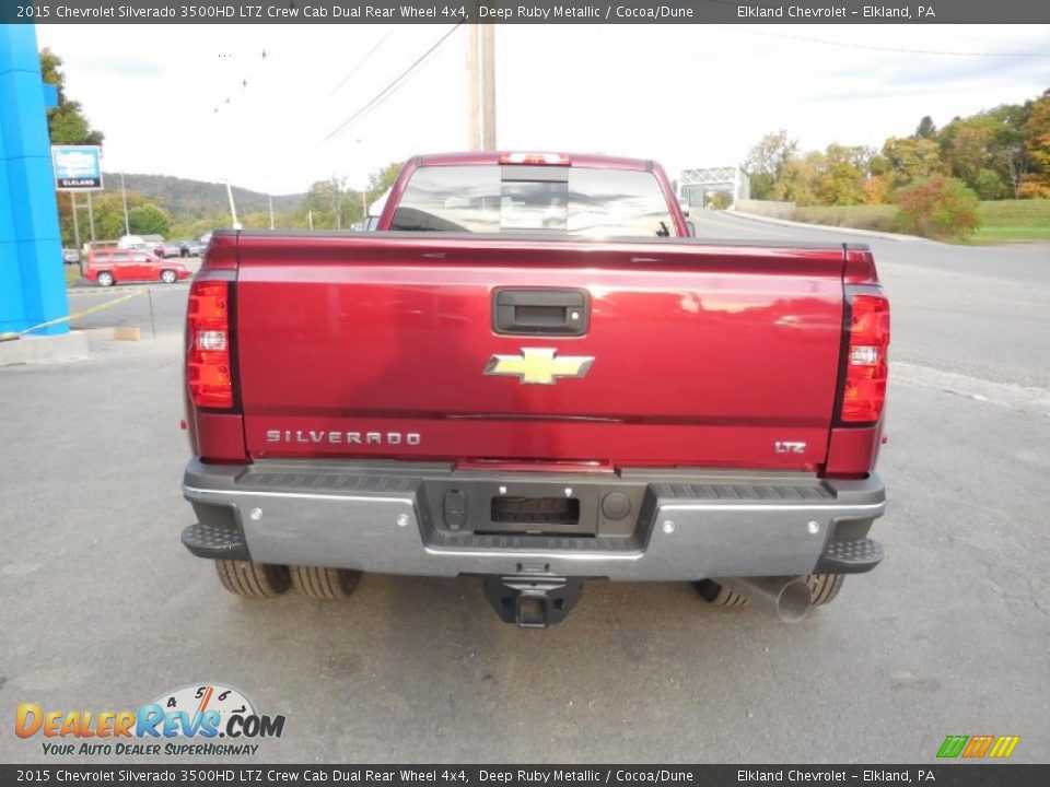 2015 Chevrolet Silverado 3500HD LTZ Crew Cab Dual Rear Wheel 4x4 Deep Ruby Metallic / Cocoa/Dune Photo #7