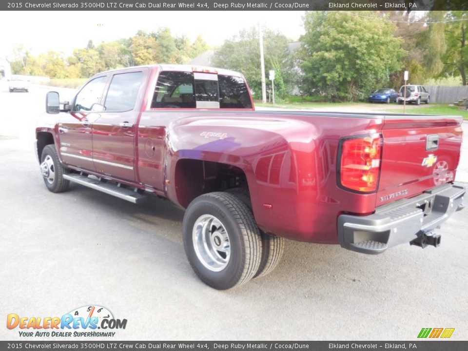 2015 Chevrolet Silverado 3500HD LTZ Crew Cab Dual Rear Wheel 4x4 Deep Ruby Metallic / Cocoa/Dune Photo #8
