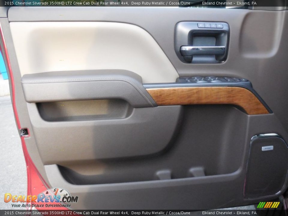 2015 Chevrolet Silverado 3500HD LTZ Crew Cab Dual Rear Wheel 4x4 Deep Ruby Metallic / Cocoa/Dune Photo #16