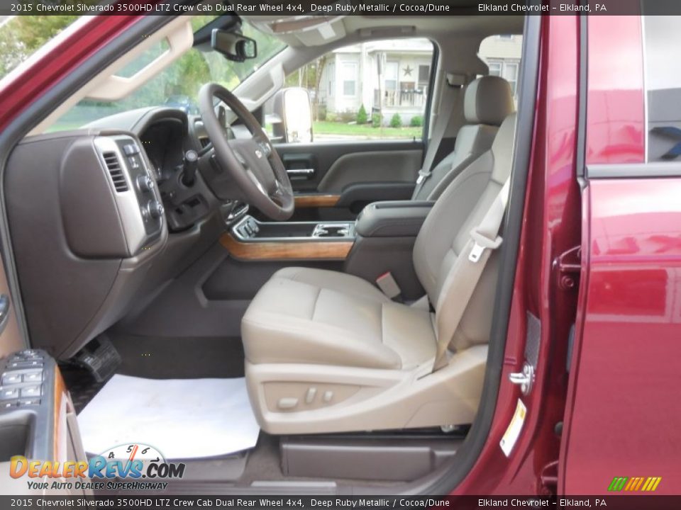 Cocoa/Dune Interior - 2015 Chevrolet Silverado 3500HD LTZ Crew Cab Dual Rear Wheel 4x4 Photo #19