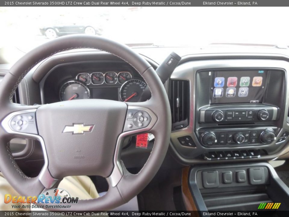 2015 Chevrolet Silverado 3500HD LTZ Crew Cab Dual Rear Wheel 4x4 Deep Ruby Metallic / Cocoa/Dune Photo #21