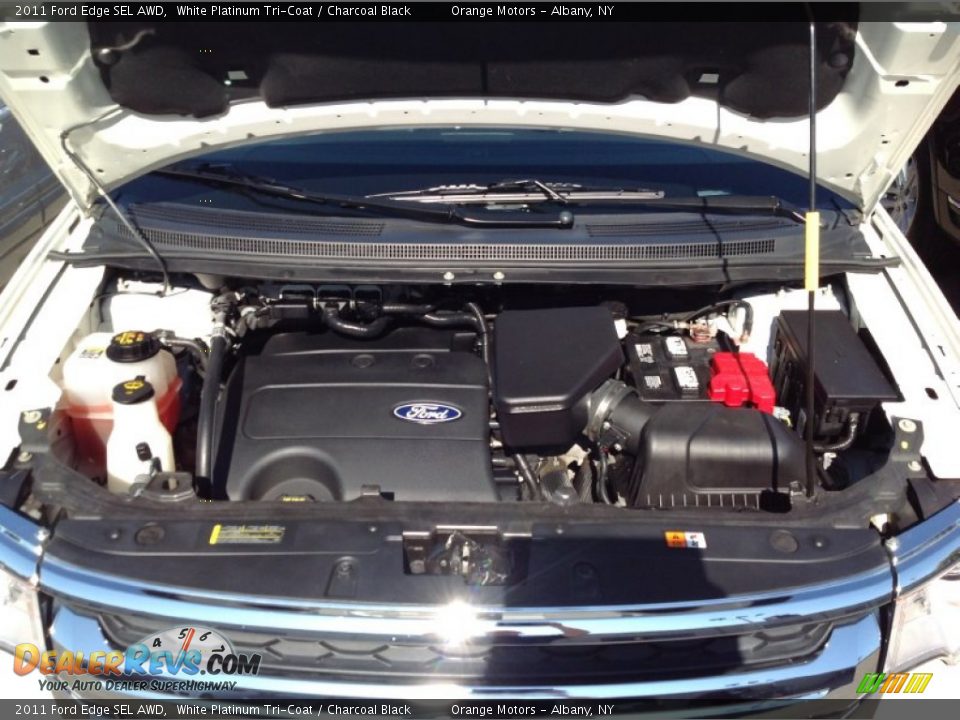2011 Ford Edge SEL AWD White Platinum Tri-Coat / Charcoal Black Photo #18