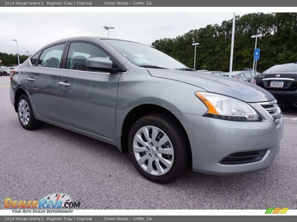2014 Nissan Sentra S Magnetic Gray / Charcoal Photo #7