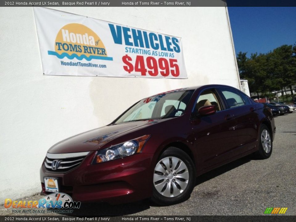 2012 Honda Accord LX Sedan Basque Red Pearl II / Ivory Photo #1