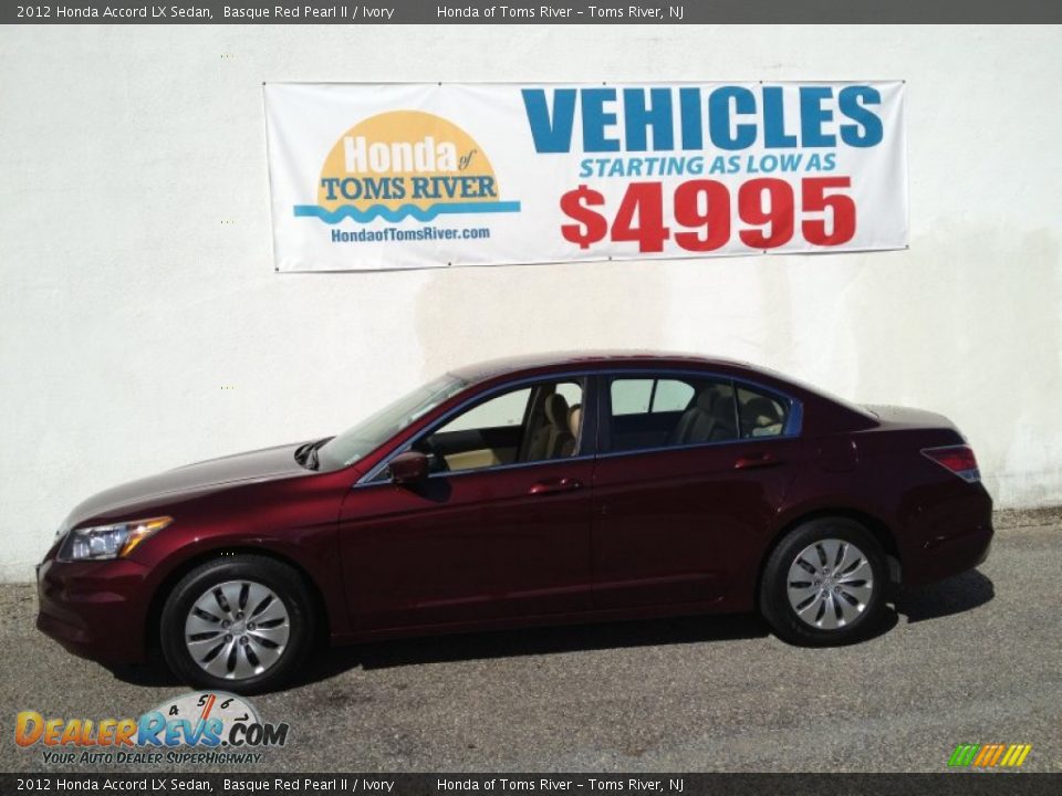2012 Honda Accord LX Sedan Basque Red Pearl II / Ivory Photo #5