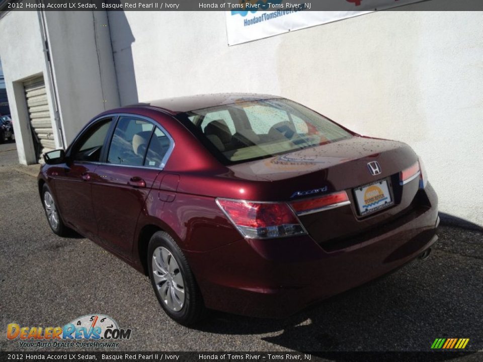 2012 Honda Accord LX Sedan Basque Red Pearl II / Ivory Photo #7