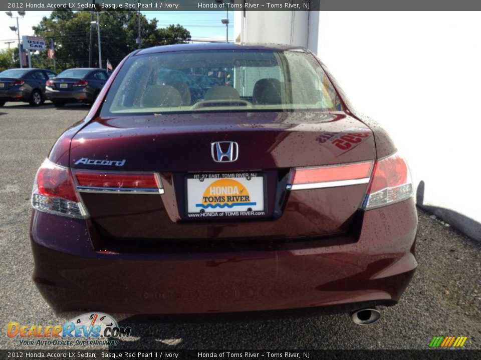 2012 Honda Accord LX Sedan Basque Red Pearl II / Ivory Photo #8