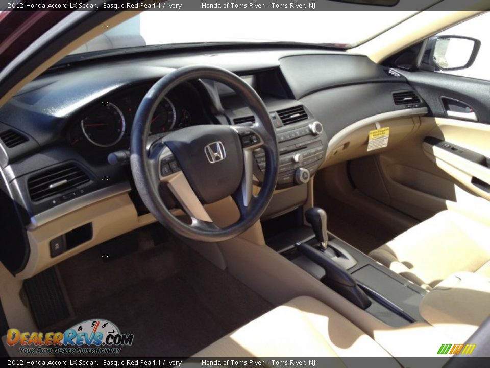2012 Honda Accord LX Sedan Basque Red Pearl II / Ivory Photo #12