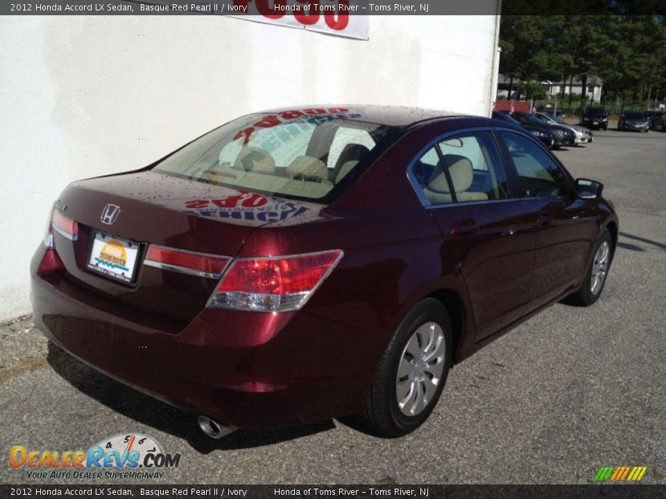 2012 Honda Accord LX Sedan Basque Red Pearl II / Ivory Photo #19