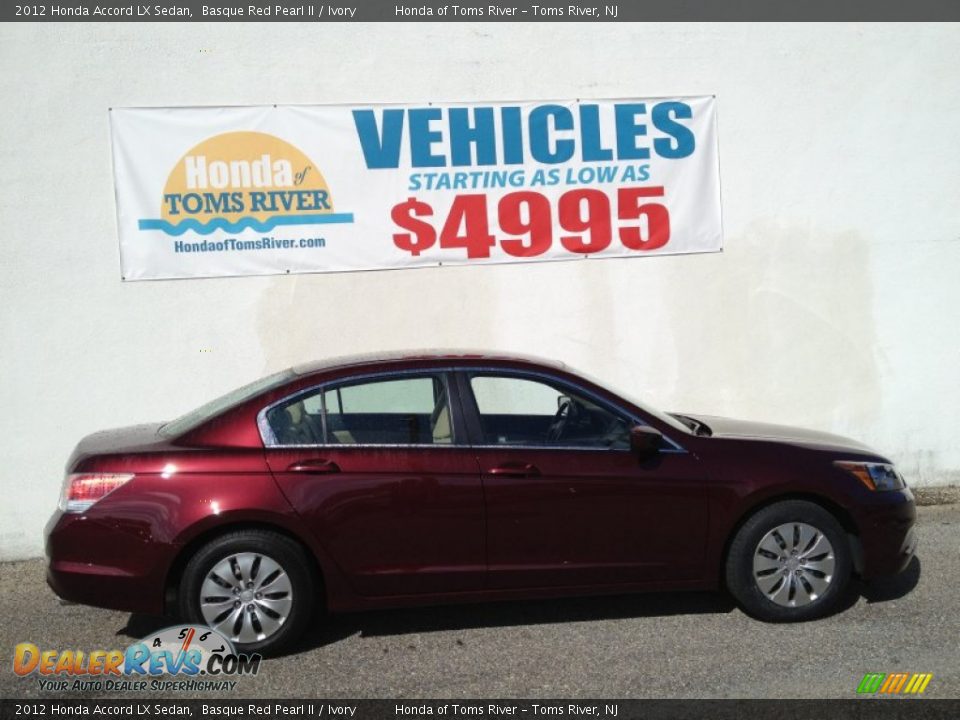 2012 Honda Accord LX Sedan Basque Red Pearl II / Ivory Photo #23