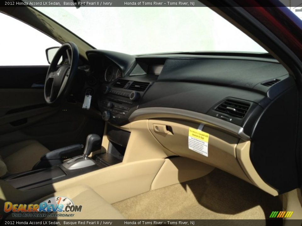 2012 Honda Accord LX Sedan Basque Red Pearl II / Ivory Photo #25