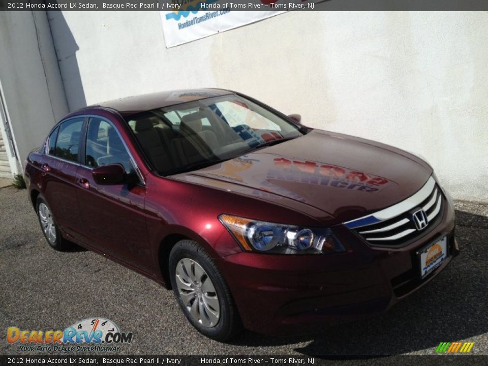 2012 Honda Accord LX Sedan Basque Red Pearl II / Ivory Photo #28