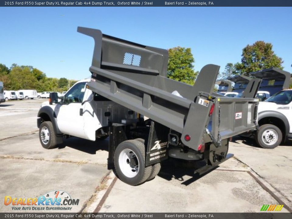 2015 Ford F550 Super Duty XL Regular Cab 4x4 Dump Truck Oxford White / Steel Photo #6
