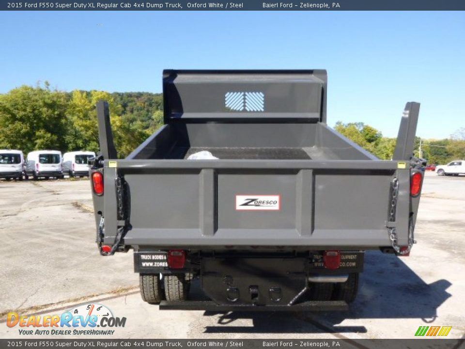 2015 Ford F550 Super Duty XL Regular Cab 4x4 Dump Truck Oxford White / Steel Photo #7