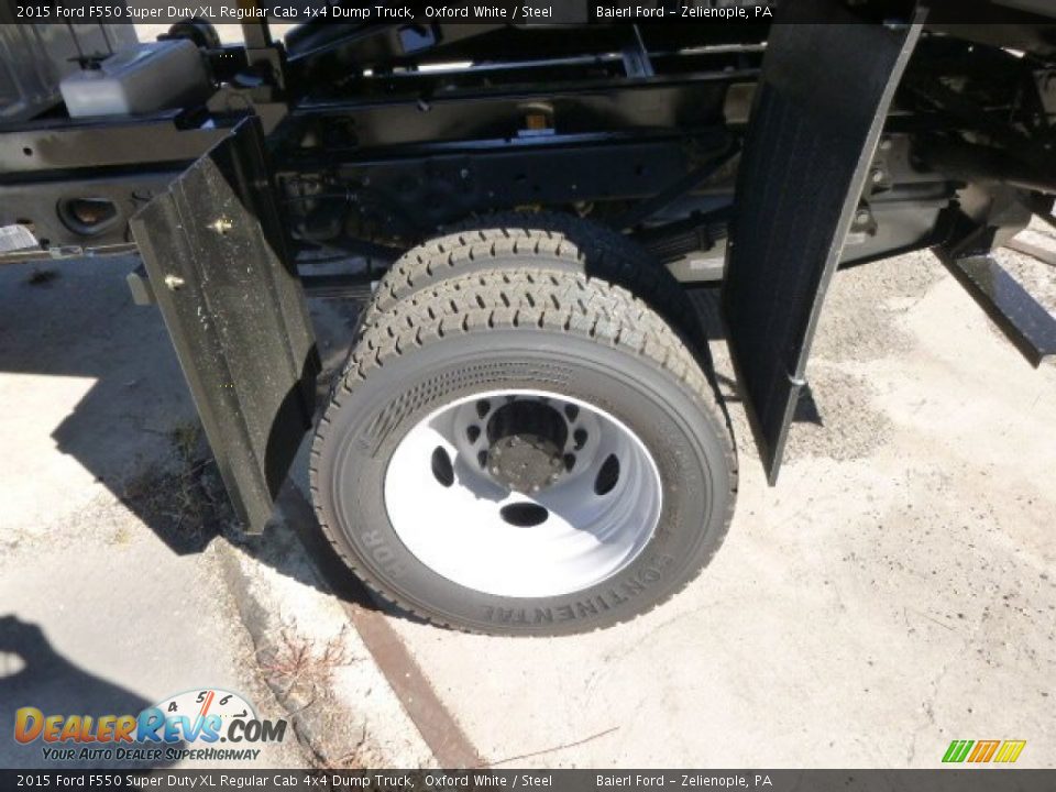 2015 Ford F550 Super Duty XL Regular Cab 4x4 Dump Truck Oxford White / Steel Photo #9