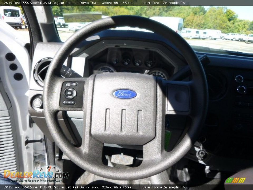 2015 Ford F550 Super Duty XL Regular Cab 4x4 Dump Truck Oxford White / Steel Photo #18