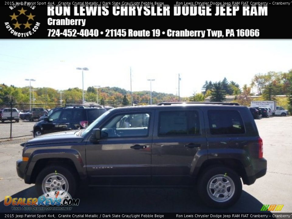 2015 Jeep Patriot Sport 4x4 Granite Crystal Metallic / Dark Slate Gray/Light Pebble Beige Photo #1