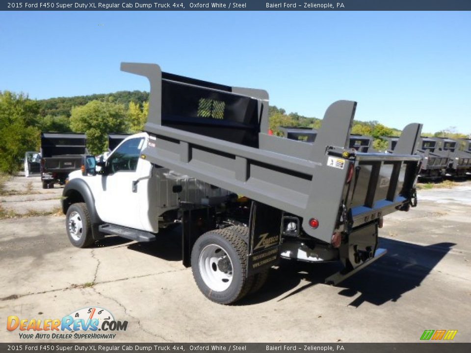 2015 Ford F450 Super Duty XL Regular Cab Dump Truck 4x4 Oxford White / Steel Photo #5