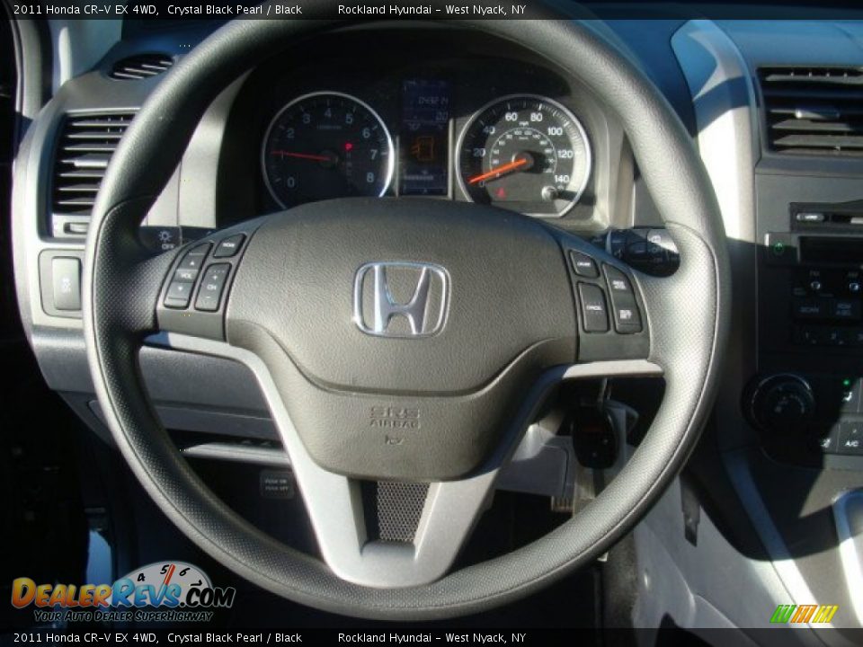 2011 Honda CR-V EX 4WD Crystal Black Pearl / Black Photo #14