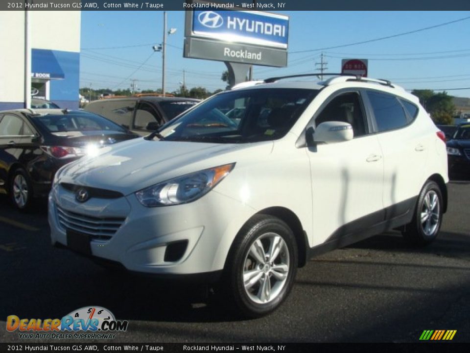 2012 Hyundai Tucson GLS AWD Cotton White / Taupe Photo #1