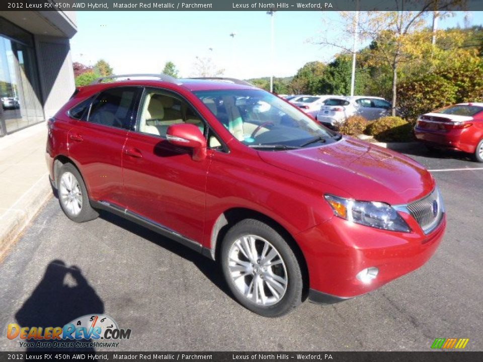 2012 Lexus RX 450h AWD Hybrid Matador Red Metallic / Parchment Photo #3