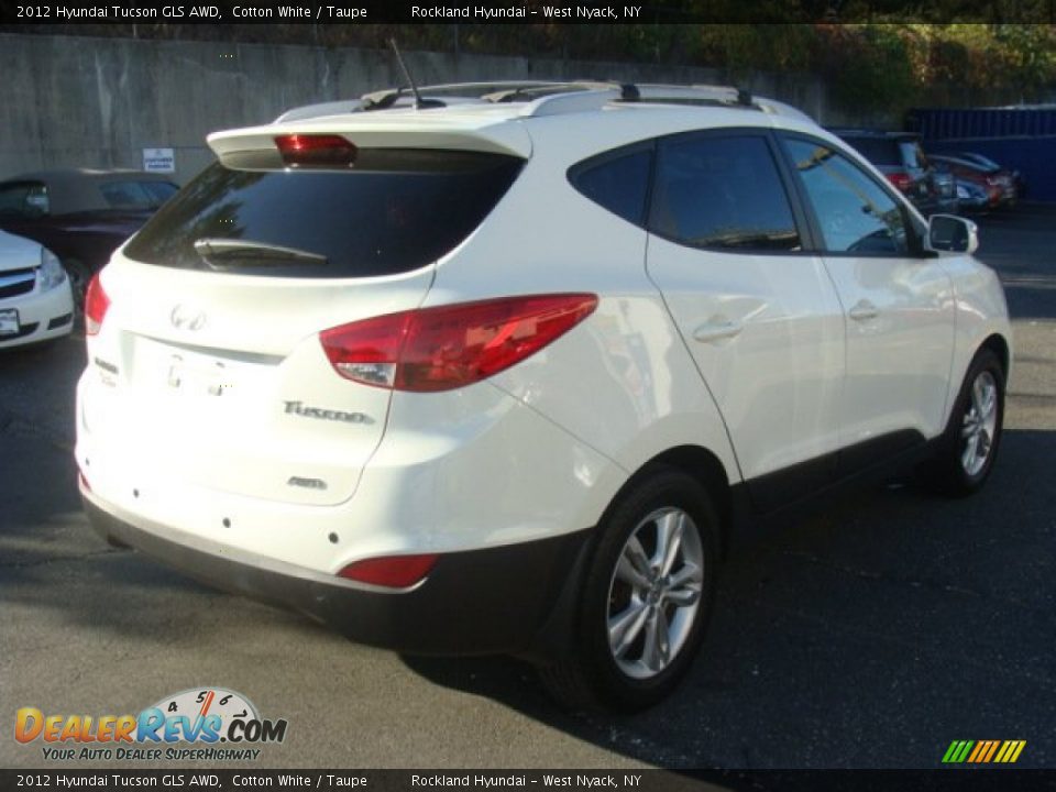 2012 Hyundai Tucson GLS AWD Cotton White / Taupe Photo #4