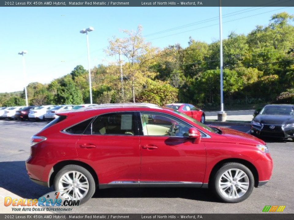 2012 Lexus RX 450h AWD Hybrid Matador Red Metallic / Parchment Photo #4