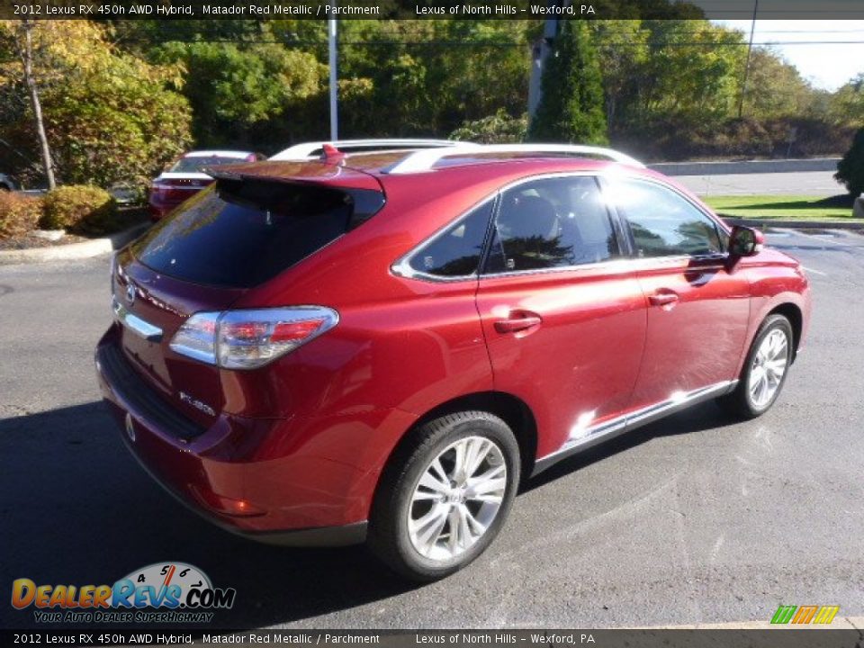 2012 Lexus RX 450h AWD Hybrid Matador Red Metallic / Parchment Photo #5